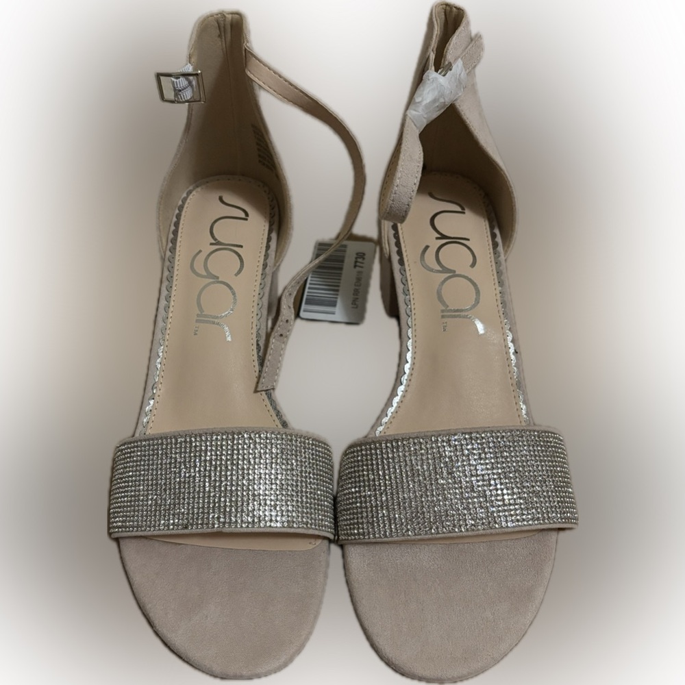 Noelle Silver and Cream Heels